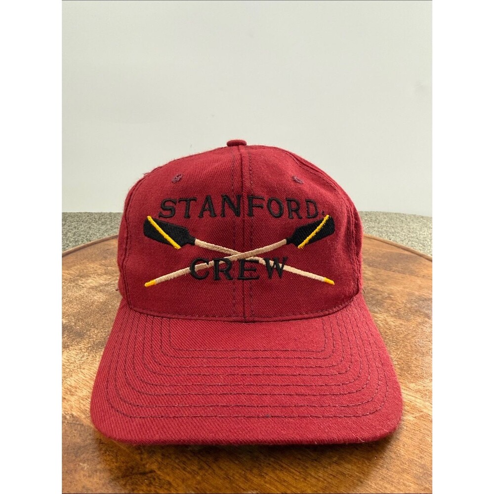 Stanford Crew Hat Embroidered Red Cap The Game Vintage College